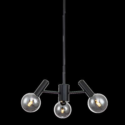 China Australia Contemporary Modern Luxury Molecular Pendant Light Smoky Ball Branch Chandelier Top Sale Glass-Metal Black Chandelier Lamp for sale