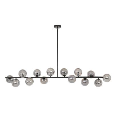 China Contemporary Factory Directly Supply Creative Black Gray Modern Decorative Led Glass Ball Chandelier Ceiling Lights Home Chandeliers for sale