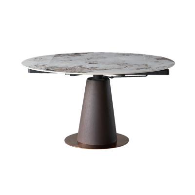 China Hot sale top quality high quality natural marble luxury marble round dining table wholesale designer for sale