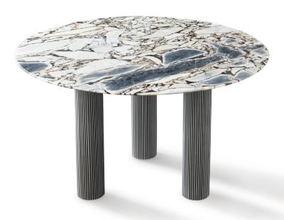 China New Luxury Italian Round Dining Table Top Modern Natural Marble Dining Table With Chair Natural Marble Dining Table for sale