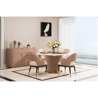 China China Natural Marble Professional Manufacture Modern Elegant Dining Table Top Set Luxury for sale