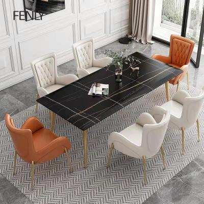 China MODERN Italian Luxury Home Furniture Modern Leather Dining Chairs Dining Chairs for sale