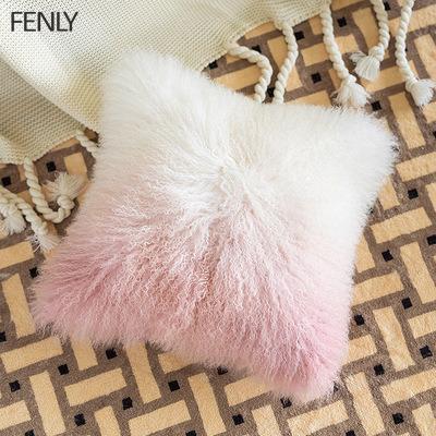 China High End Lightweight Luxury Wool Anti-Static Pillowcase Pillow Cover Rose Bed Sofa Living Room Cushion for sale