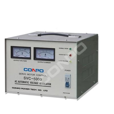 China SVC-5000VA Single Phase AC Voltage Stabilizer Servo Motor AVR 220VAC/110VAC Automatic Regulator, CE and RoHS for sale