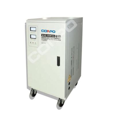 China SVC Servo Voltage Stabilizer SVC-40KVA/50KVA/60KVA Motor Type AVR Estabilizador de voltaje 220VAC Automatic Regulator for sale