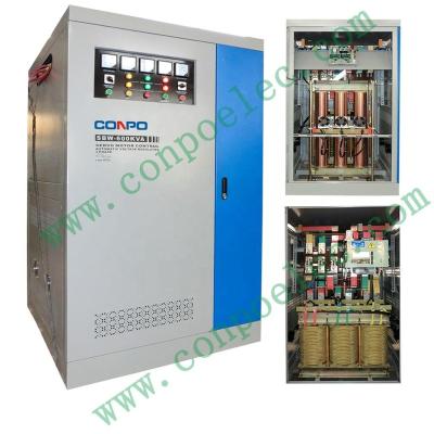 China 3Phase Voltage Regulator SBW SBW-600KVA Servo Motor Automatic Stabilizer AVR Estabilizador de voltaje 220/380/400/415VAC for sale