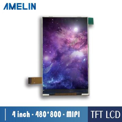 China 4 inch 480*800 IPS MIPI tft lcd with free viewing display of preferential price 57.14(W)*96.85(H)*1.8(T)mm for sale