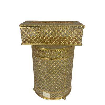 China Small Durable Metal Trash Can Waste Bin, Waste Container Trash Can For Bathrooms, Ladies Restrooms, Kitchens, Home Offices for sale