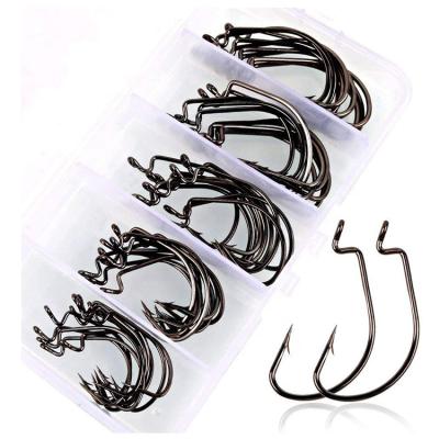 China High carbon steel soft hook bait jig fish hook barbed hook for sale