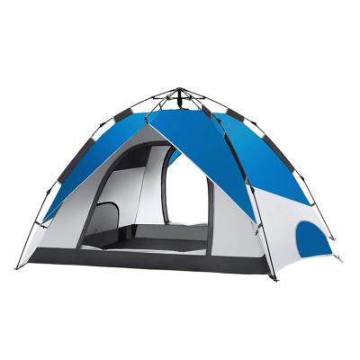 China Diagonal Tie Type 4 Person Family Portable Camping Tent for sale