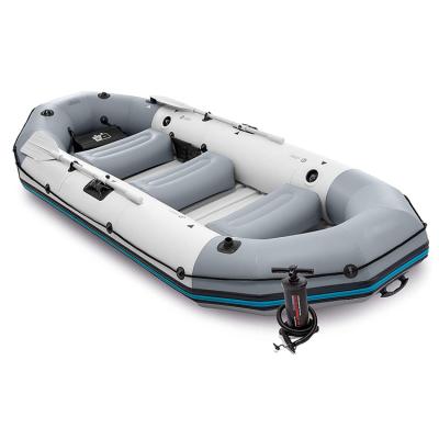 China 0.75mm PVC High Quality Boat 4 Set 2-4 Persons Professional Kayak Sport Inflatable Fishing Boat for sale