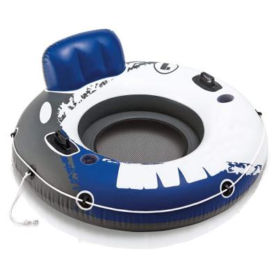 China PVC Pool Float Cool Inflatable Ride-On Big One Person Inflatable Couch Float Water Tube With Cup Holders for sale