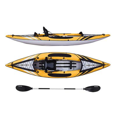 China PVC Supplier Custom Inflatable Canoe 1 Person Kayak Water Sports Plastic Fishing Boat for sale