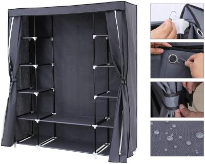 China (Size) 2021 Adjustable NEW Fabric Wardrobe Closet Bedroom Easy Assemble Wardrobe for sale