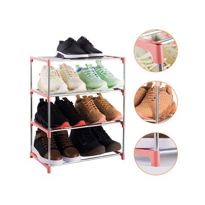 China Fashion Adjustable Thick Design Large Shoe Rack Frame Steel Pipe Portable Easy (Height) To Install To Collect Shoe Cabinet DIY Shoe Cabinet for sale