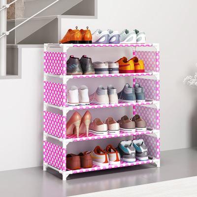 China (Height)Adjustable Shoe Rack 4 Layers Luxury Shoe Rack Storage Cabinet Furniture Entryway Modern Design for sale