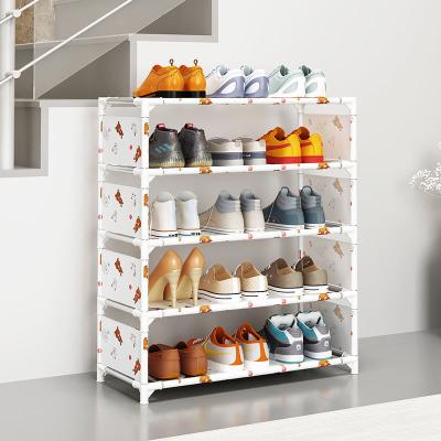 China (Size)Adjustable Multilayer DIY To Assemble Plastic Shoes Rack Cheap Shoe Organizer for sale