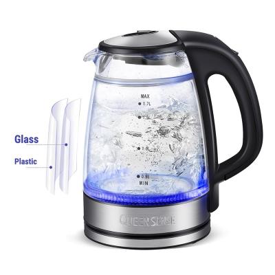 China 360 Temperature Control Rotating Electric Kettle Glass Water Boiler Wall Mounted Hot Water Boiler Base 120V Dual Degree Household Appliances for sale