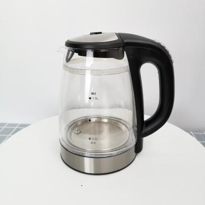 China 360 Degree Rotation Bottom Electronic Digital Heat Resistant Cordless Electric Glass Kettle for sale