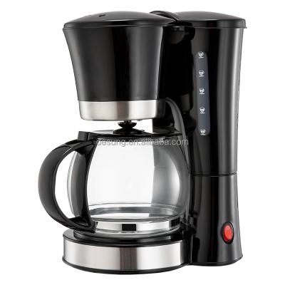 China Electric certification 1.2L multiple glass pot coffee machine 10 cups coffee maker drip coffee maker for sale