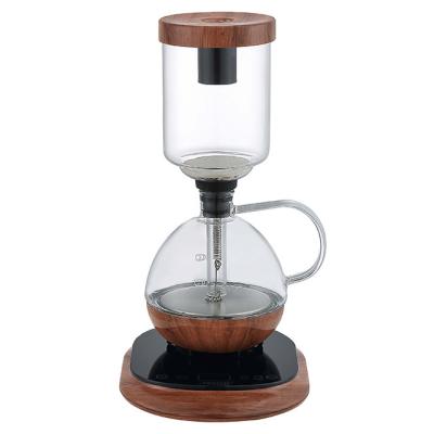 China Blue LCD Display for Tabletop Glass Coffee Maker Siphon Maker Siphon Digital Coffee 3cup 5 Cups Indication for sale