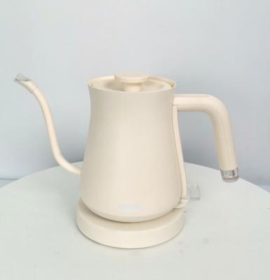 China White Gooseneck Kettle 700ml Stainless Steel Electric Gooseneck Coffee Kettle Gooseneck Kettle for sale