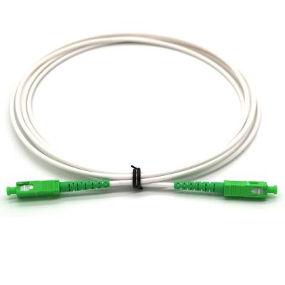 China FTTH FTTH G657B3 SC/APC singlemode singlemode white color pactch cord G657A1 fiber optic patch cord for sale