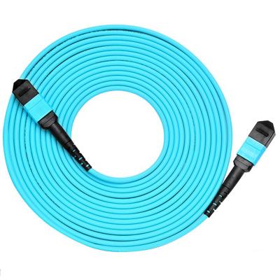 China Telecommunication MPO OM3 OM4 FTTH Multimode Patch Cord Tie MTP MPO Fiber Optic Patch Cord for sale