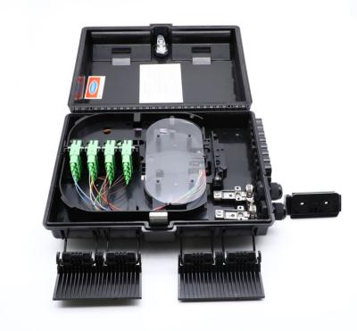 China FTTH FTTB FTTX Network Fiber Optic Equipment FDB 16 Left Black Color Fiber Optic Terminal Box for sale