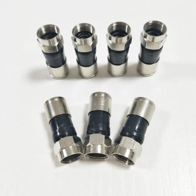 China RF Compression RG59 RG6 RG11 Coax Coaxial Cable Connector For 7.0mm 6.8mm Cable Male Connector Plug for sale