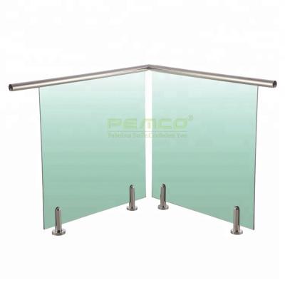 China 304/316/2205 Stainless Steel Hard Glass Swimming Pool Barrier Spigot Tempered Glass Railing Frameless Fence Balcony Glass for sale