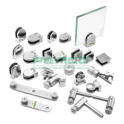 China Stainless Steel Modern Glass Balustrade Stair Bracket Clip Railing Balcony Glass Clamp Accessories for sale