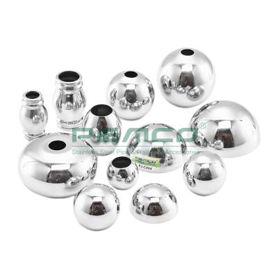 China Traditional Wholesale Indoor Balustrade Indoor Ball Base Stainless Steel Ball Base Ball Railing Balcony Top Fittings for sale