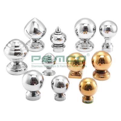 China Traditional Stainless Steel Terrace Railing Decorative Balustrade Ball Base Ball Top Balustrade Balcony Accessories for sale