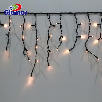 China Christmas 100-120V IP65 LED Cable Rubber String Light Outdoor Waterproof Fairy Light Decoration Icicle Light for sale