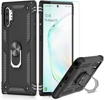 China LeYi Eco-Friendly For Samsung Galaxy Note 10 Plus 5G /Pro Case Ring Holder Kickstand Phone Case for sale