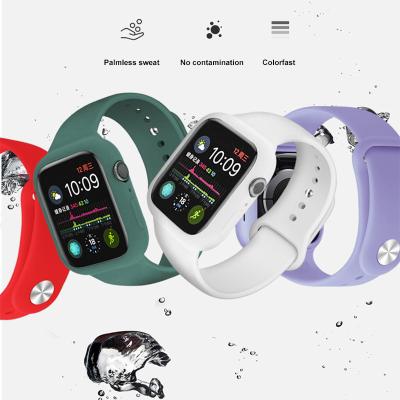 China Plastic Sports Style Silicone Watch Strap Watch Band Strap For Iwatch for sale