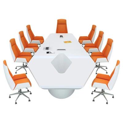 China Extendable executive office desk Luxurious office furniture desk conference room meeting table modern conference tables and chairs for sale