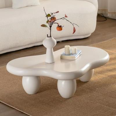 China Extendable Hot selling cream wind cloud tea table modern minimalist creative design coffee table for sale