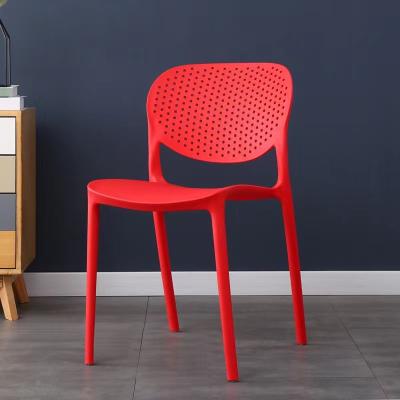 China Modern Cheap plastic chairs household restaurant chairs Nordic style backrest sturdy and durable for sale