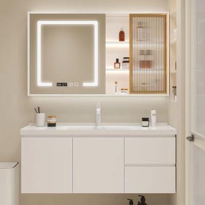 China Modern Luxury master bedroom bathroom cabinet, modern minimalist style mirror cabinet combination for sale