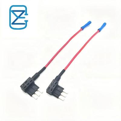 China Wholesale 16AWG 150MM Mini Blade Fuse Tap 32V 5A 10A 15A 20A 25A 30A 40A Micro Automobile Factory Add-a-Circuit TAP 3 Fork Car Fuse Holder for sale