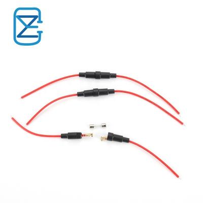 China High quality automotive fuse holder with wire for 20 A.W.G. 5 x 20mm Glass Fuse Holder 5 x 20mm Integrated Fuse Holder for sale