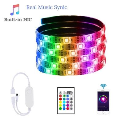 China Wifi Enabled Smart 12V LED Lighting SMD 5050 LED Rope Lights Color Changing With IR Remote Controller LED Lighting Strips For Christmas for sale