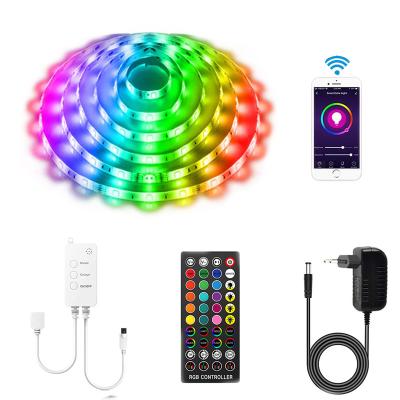 China Wifi Enabled+IR RGBIC Smart LED Remote Lights Strip WS2811 Dreamcolor Tuya/Google Home Alexa Echo Addressable LED Light Strips Music Mode for sale