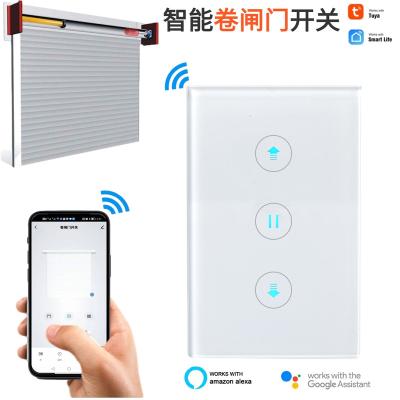 China Wetrendy Glass Smart Switch for Smart Door TUYA Rolling App Works with Assistant Alexa and Google, Remote Control, Schedule, No Hub Req for sale