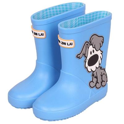 China Cheaper Cartoon Rubber Boots Kids Rainboots Kids PVC Rain Boots Anti-slip Shoes Rubber Boots for sale