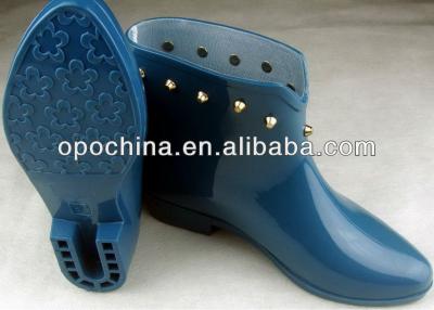 China PVC rain boots with fasion metal stud for sale