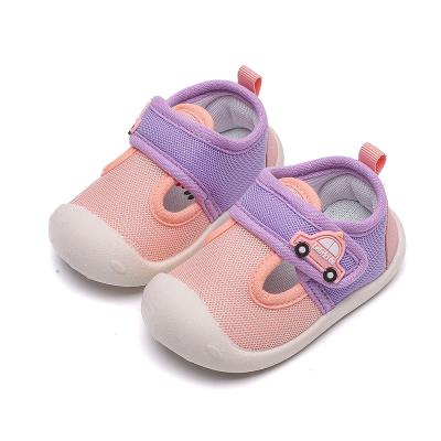 China Spring Mesh Breathable Toddler Shoes TPR Soft Sole Baby Sneakers for sale