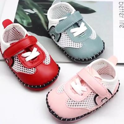 China PU And Spring Mesh Breathable Toddler Shoes TPR Baby Soft Sole Casual Shoes for sale